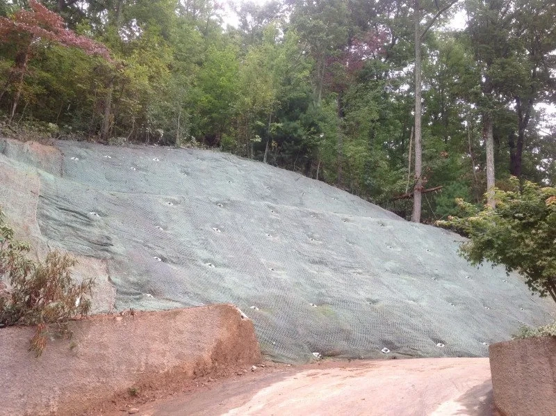 Retaining wall before